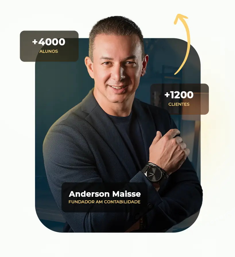 Anderson Maisse, fundador da AM Contabilidade, com mais de 4.000 alunos e 1.200 clientes